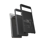 Black Classic C10 Truck Phone Case | Vintage Pickup Reflection, Minimal Auto Design