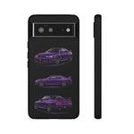 Purple R33 Skyline GTR JDM Sports Car Phone Case Tough Multi View