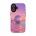 Retro Vaporwave Sunset sphere phone case | protective cover