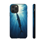 Barracuda Silhouette Phone Case, Sunlit Marine Art Tough Cover