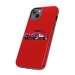 Red Classic Corvette C1 Illustration phone case | Retro Car Tough Case
