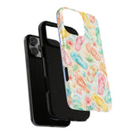 Watercolor Flip Flops pattern Tough Case | Beach Shells Phone Cover