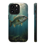 Largemouth Bass Phone Case, Sunlit Underwater Tough Cover, Gift