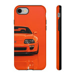Orange Supra Phone Case, MK4 90s JDM Legend Tough Protective Cover for Men
