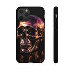 Chrome Skull Sunset Reflection Phone Case Tough Cover Gift