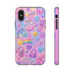 Retro Sticker Collage Y2K Art Tough Phone Case