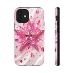 Pink Glitter Star Tough Case | Sparkle Phone Case