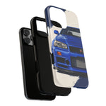 R34 Skyline GT-R Bayside Blue Tough Phone Case for 90s JDM Fans