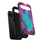 Neon Flamingo Pool Vaporwave Art Tough Phone Case