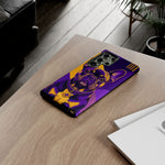 French Bulldog Pop-Art Portrait Tough Phone Case - Purple Gold