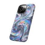 Chrome Metallic Swirl  Art Tough Phone Case