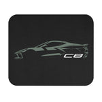 C8 Corvette Stingray Cacti Green Silhouette Graphic Mouse Pad
