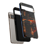 Challenger RT Phone Case, Rainy City Night Muscle Car Tough Cover