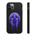 Glitch Sad Face Phone Case, Anime Melt Static Tough Cover