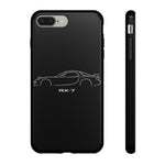 RX-7 outline car Tough Case | JDM sports car phone case