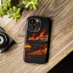 Black Charger Classic Muscle Flames Tough Phone Case Cover Gift