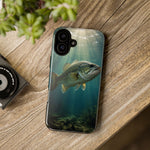Largemouth Bass Phone Case, Sunlit Underwater Tough Cover, Gift