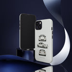 1989 Miata White Triple View Roadster Tough Phone Case Cover