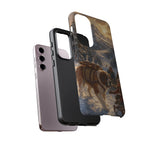 Saint Bernard Winter Rescue phone case | snowy mountain dog scene