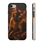 Burmese Golden Sable Portrait Art Tough Phone Case