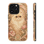 Persian Cat Floral Art Nouveau Tough Phone Case