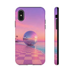 Retro Vaporwave Sunset sphere phone case | protective cover