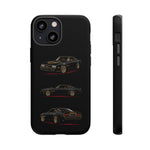 Trans Am Phone Case Black Gold, Three-View Vector Tough Cover