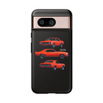 1969 Camaro SS Orange Triple View Muscle Car Tough Phone Case