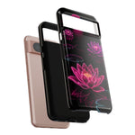 Neon Water Lilies Vaporwave Tough Phone Case