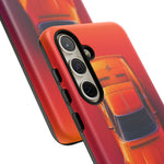 C3 Corvette Phone Case, Orange Top-Down Duotone Gradient Cover