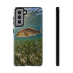 Redfish Phone Case, Seagrass Flat Underwater Art Cover