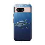 Yellowfin Tuna Phone Case, Deep Blue Water Tough Cover, Gift