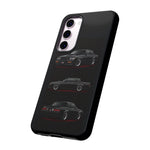 Black GNX Phone Case, Three-View Muscle Car Vector Tough Cover
