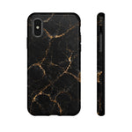 Black Gold Marble Pattern Phone Case | Tough Case
