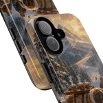 Saint Bernard Winter Rescue phone case | snowy mountain dog scene