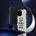 1989 Miata White Triple View Roadster Tough Phone Case Cover
