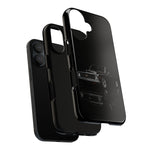 Black Classic C10 Truck Phone Case | Vintage Pickup Reflection, Minimal Auto Design