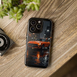Orange Datsun 240Z on Rainy City Street phone case | Tough Cases