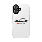 White C7 Z06 Phone Case for Chevy Vette Fans, Tough Cover