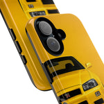 Yellow Skyline Phone Case, R34 GTR 90s JDM Legend Tough Cover for Men Gift