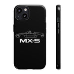 MX-5 Miata White Side Silhouette Tough Phone Case Cover Gift