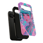 Neon Cyber Geisha phone case | Tough Case