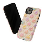 Pastel Swirl Lollipops Tough Case | Candy Pattern Phone Cover