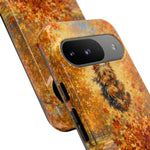 Yorkshire Terrier Jumping in Autumn Leaves Tough Case | Fall Dog Phone Cover