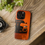 Orange Mustang Art Phone Case, GT500 American Muscle Car Tough Cover for Male