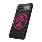 Neon Pink Bonsai Tree Phone Case Glow Zen Tough Case