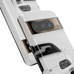White MK4 Supra Phone Case, Retro 90s JDM Tough Cover for Car Enthusiasts