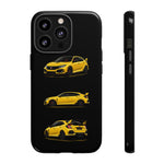 Yellow Type R Sports Car Phone Case Tough JDM Hot Hatch Multi View Print