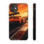 Orange C7 ZR1 High Wing Sports Car Tough Phone Case