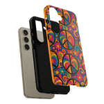 Peace Love Rainbow Spiral Art Tough Phone Case